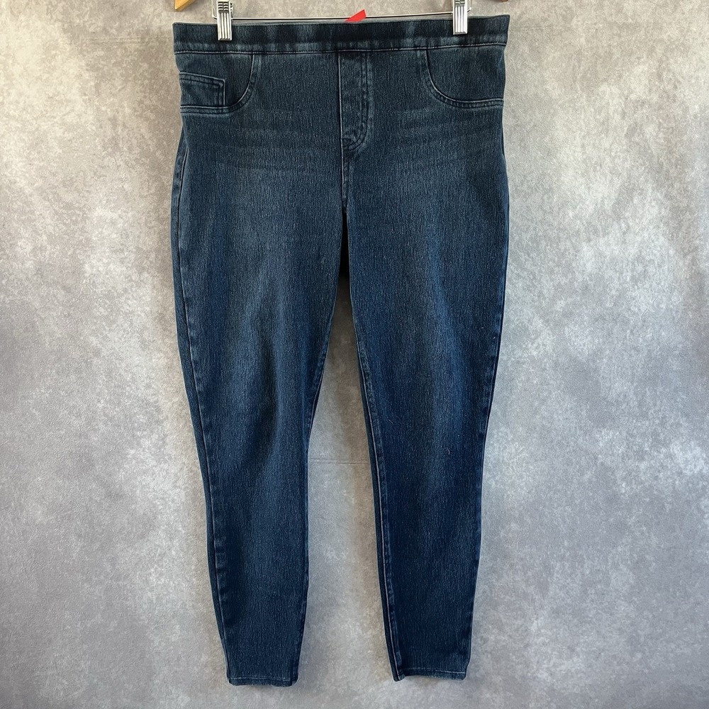 Spanx Jean-ish Leggings Womens XL Blue Denim Pull On Slimming 20018R Jeggings